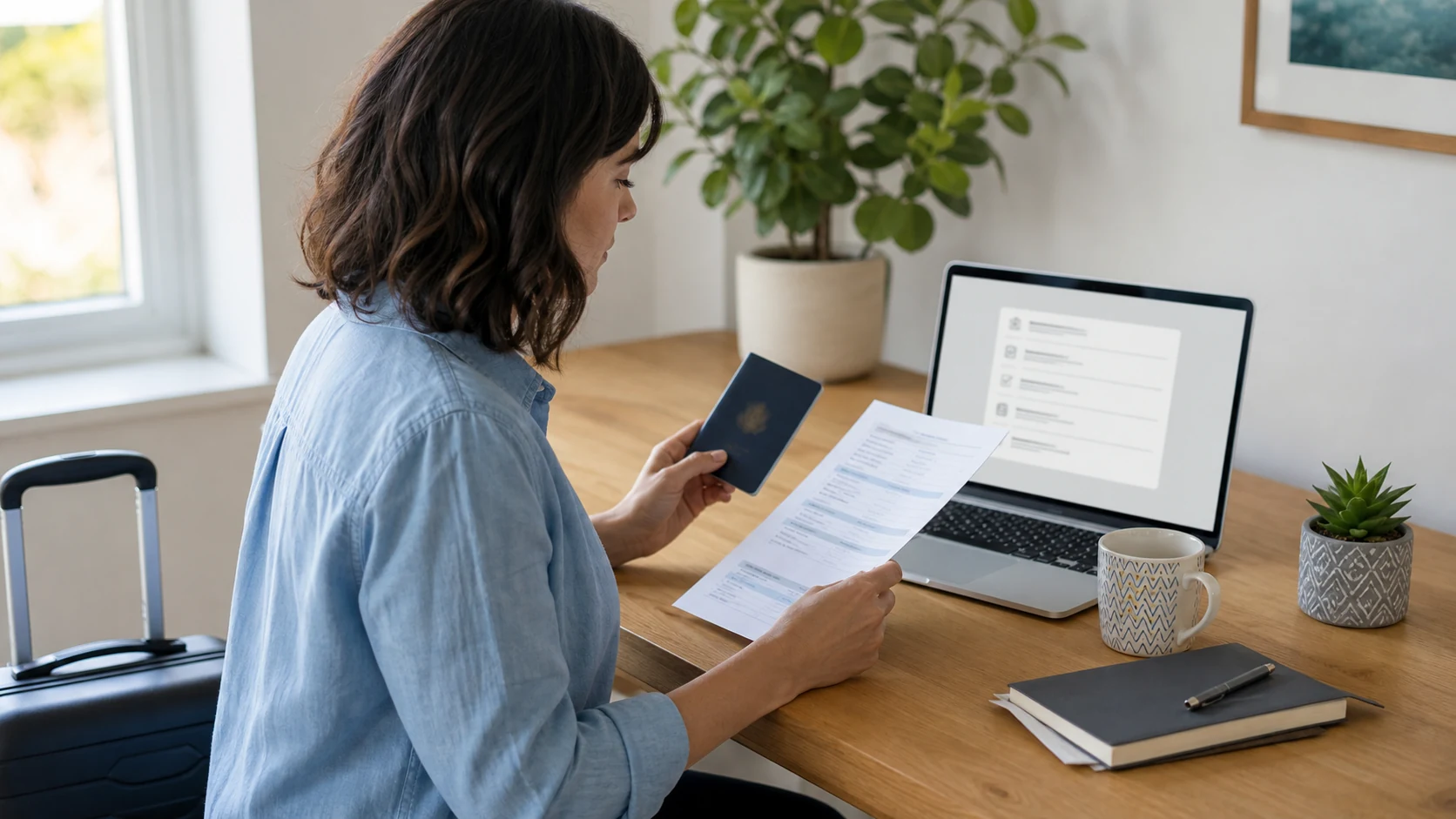 Canadian traveler checking passport and entry requirements before an international trip